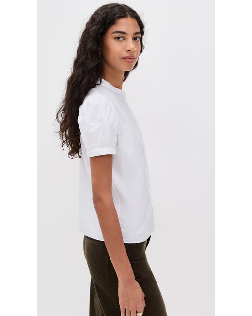FRAME White The Gathered Top