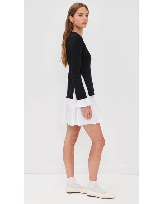 English Factory Black Knit Combo Dress