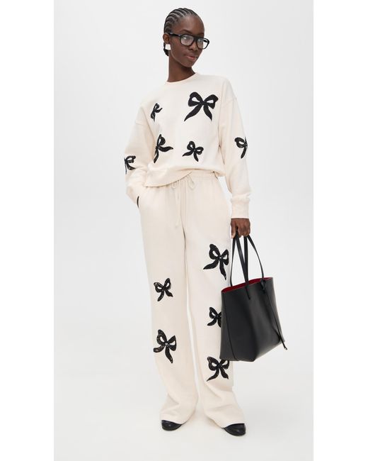 LoveShackFancy Natural Elma Sweatpants