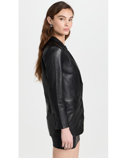 SPRWMN Black Leather Blazer