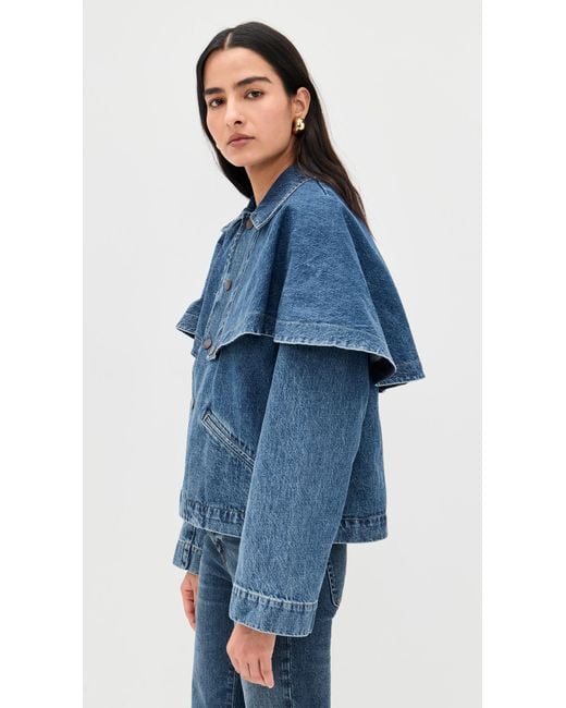 FRAME Blue The Cape Jacket