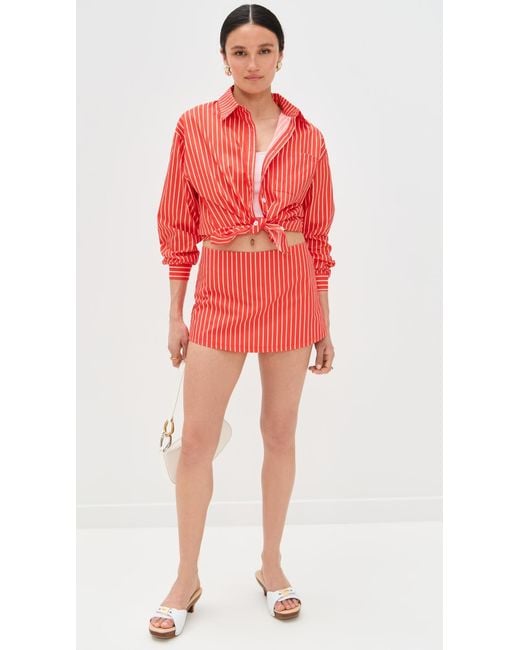 Bailey Rose Red Button Down Top