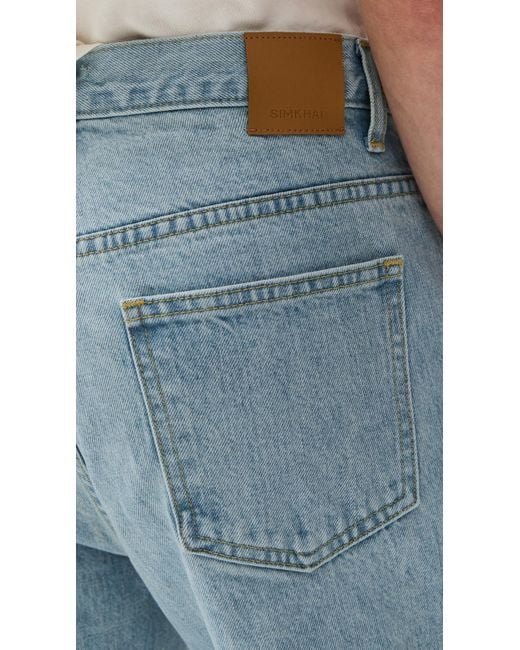 Jonathan Simkhai Blue Poe Wide Leg Jeans for men