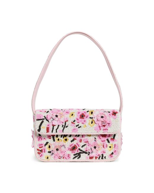 Staud Red Tommy Beaded Bag
