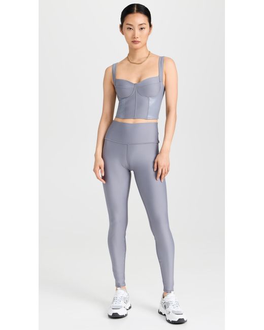 Alo Yoga Blue Airlift Winter Warm Cropped Tank