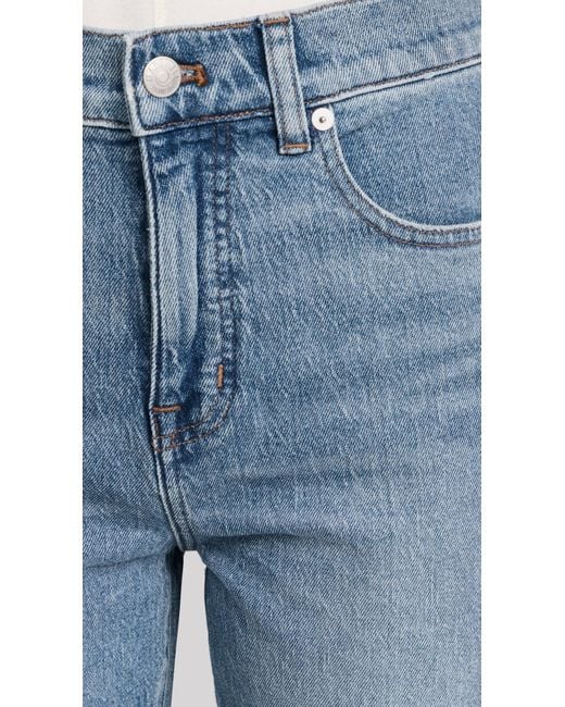 Madewell Blue The '90s Straight Jeans In Wash: Crease Edition