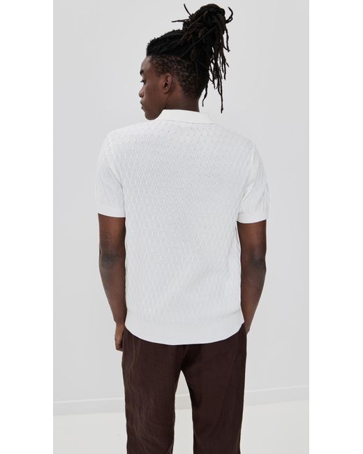 Club Monaco White Diamond Polo for men