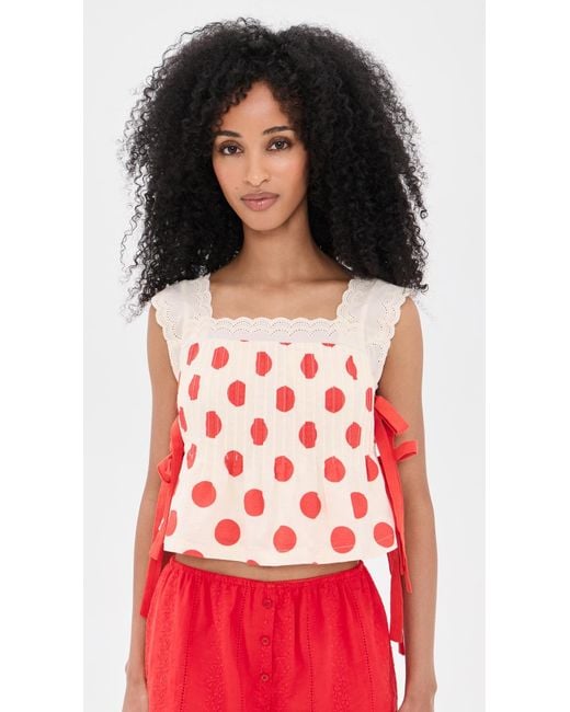 Bailey Rose Red Polka Dot Top