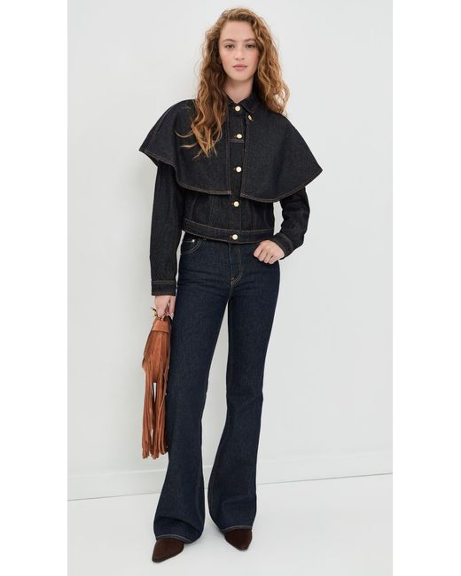 Line & Dot Black Roxie Cape Jacket