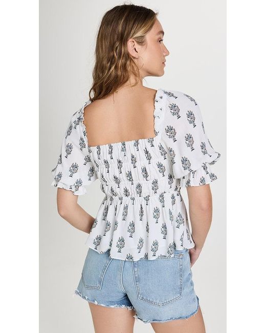 Playa Lucila Ruched Top in White Lyst