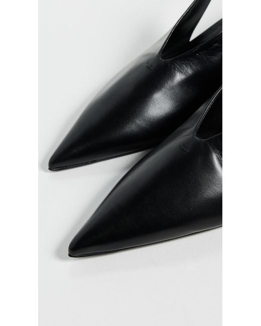 Jil Sander Black Sling Back Heels