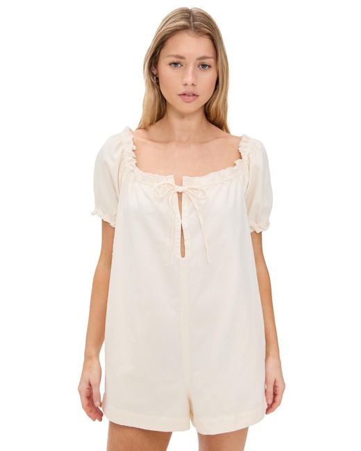 Free People Multicolor Daisy Denim Babydoll Romper