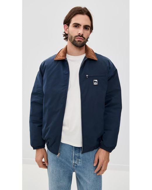 Obey Blue Elysian Puffer Jacket for men
