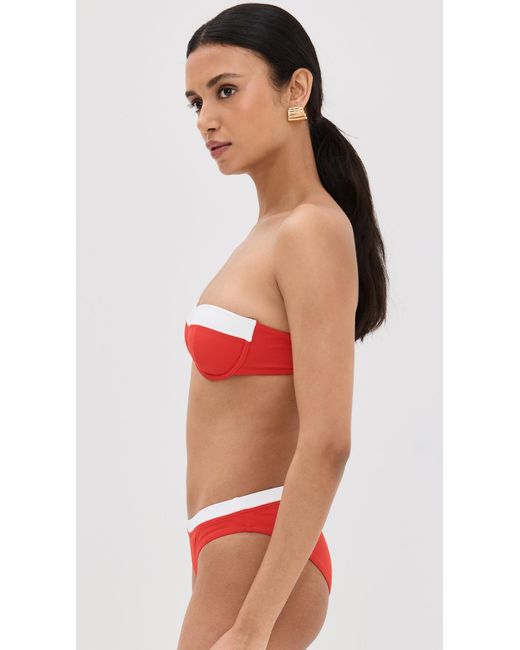 Staud Red Jo Balconette Bikini Top