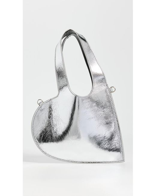 Coperni White Mini Heart Tote Bag