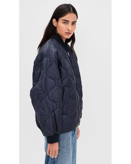 Agolde Blue Isla Quilted Jacket