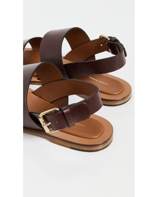 Mansur Gavriel Brown Double Strap Sandals