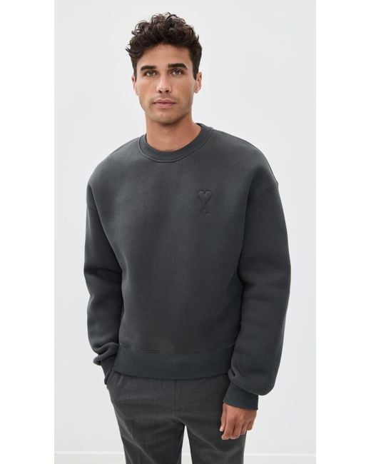 AMI Black Big Adc Sweatshirt for men