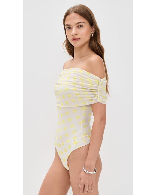 AFRM Blue Divya Thong Bodysuit