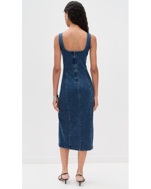 Rag & Bone Blue Flexi Athena Midi Dress