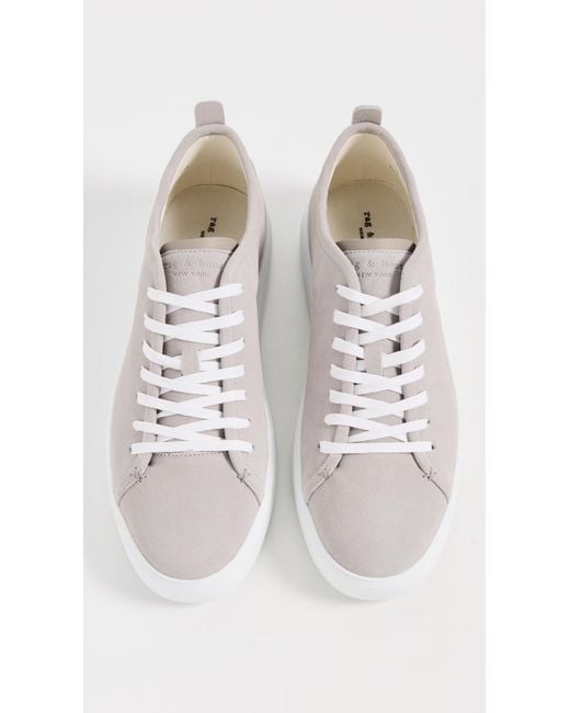 Rag & Bone White Perry Suede Sneakers for men