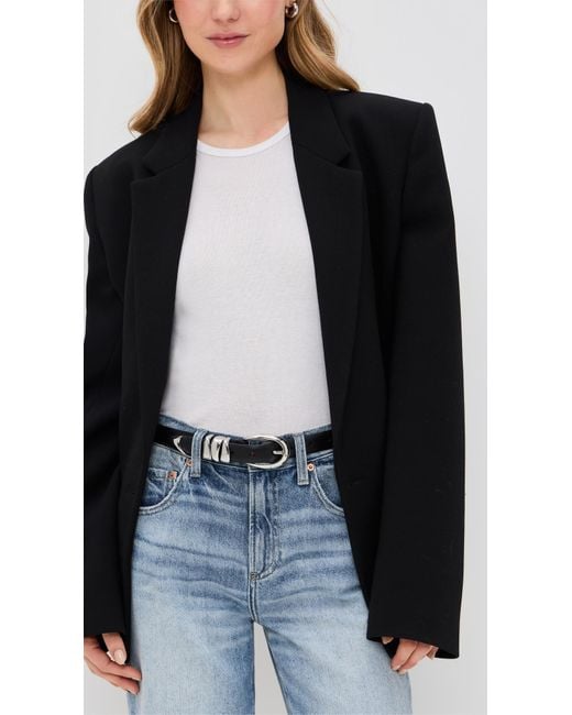 Madewell Black Triple Metal Keeper Belt