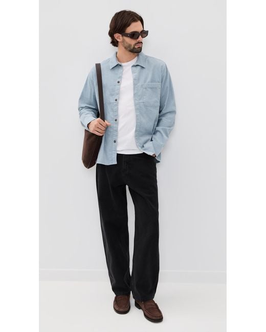 Rhythm Blue Corduroy Shirt for men