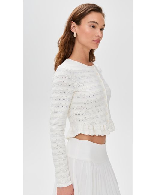 LoveShackFancy White Rogan Cardigan