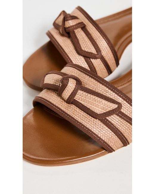 Alexandre Birman Multicolor Grosgrain Raffia Flats