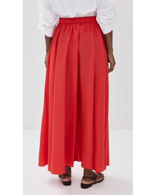 Staud Red Maxi Eden Skirt