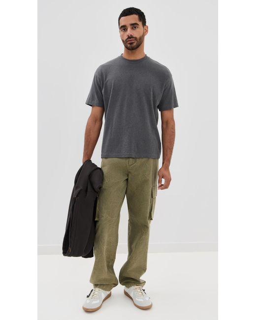 Asher Black Noah Cotton Linen Tee for men