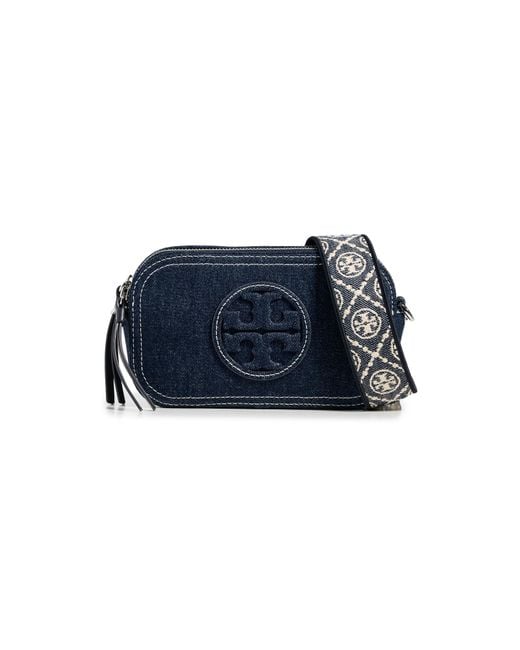 Tory Burch Blue Miller Denim Mini Crossbody Bag