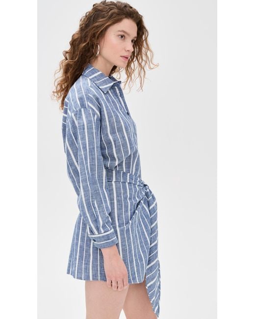 Apiece Apart Alessandra Mini Dress in Blue | Lyst Apiece Apart Alessandra Mini Dress in Blue | Lyst