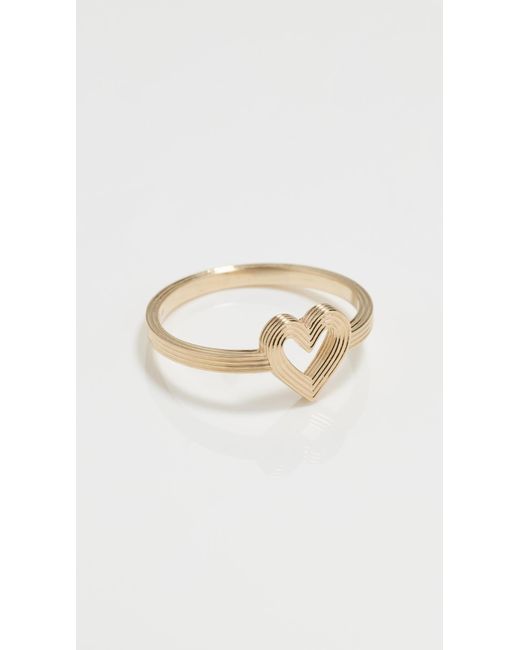 Sydney Evan Multicolor 14K Open Heart Ring