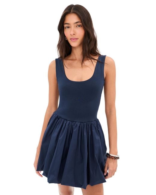 Le Bos Blue Piper Solid Dress