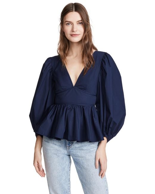 Staud Blue Luna Top