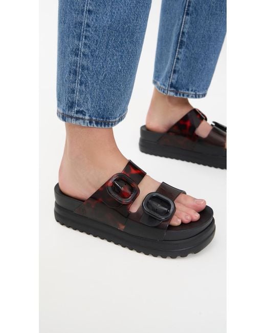 Melissa Black Cozy Platform Jelly Sandals