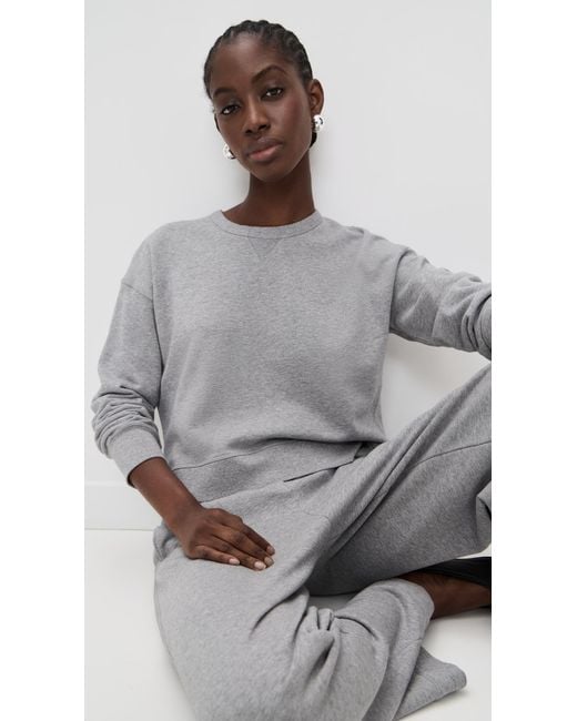 La Ligne Gray Cropped James Sweatshirt