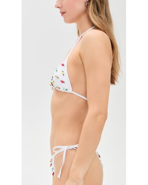 LSPACE Black Aspen Triangle Bikini Top