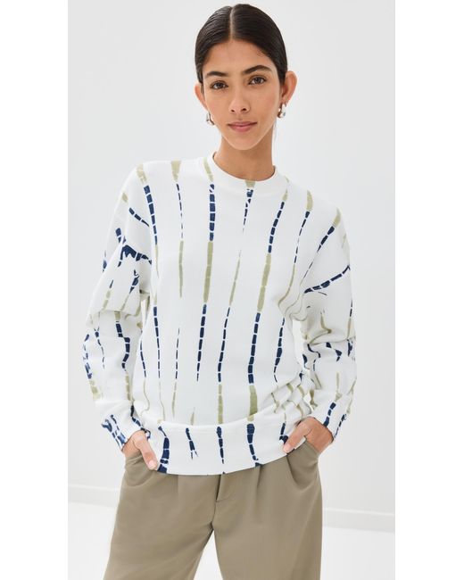 Proenza Schouler White Blake Sweatshirt In Stripe Sweatshirting