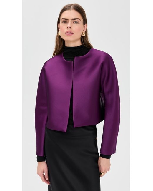 Leset Purple Bobbi Crop Jacket