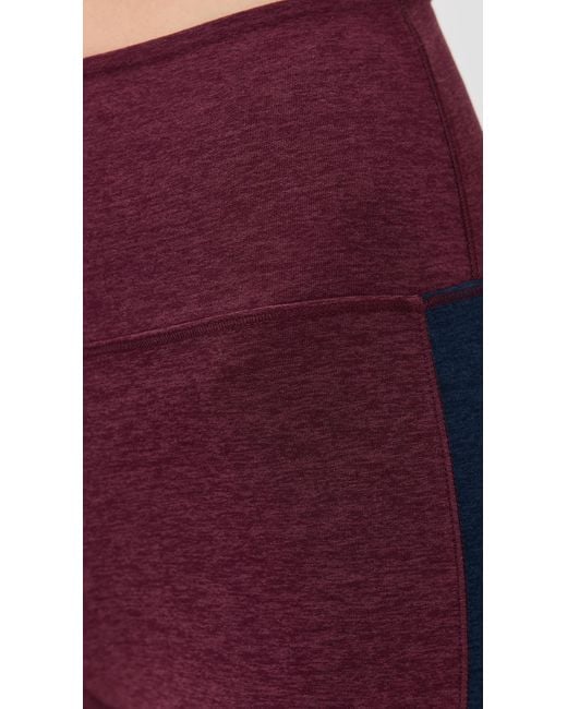 Beyond Yoga Red Spacedye Gemini Colorblock Side Slit Pants
