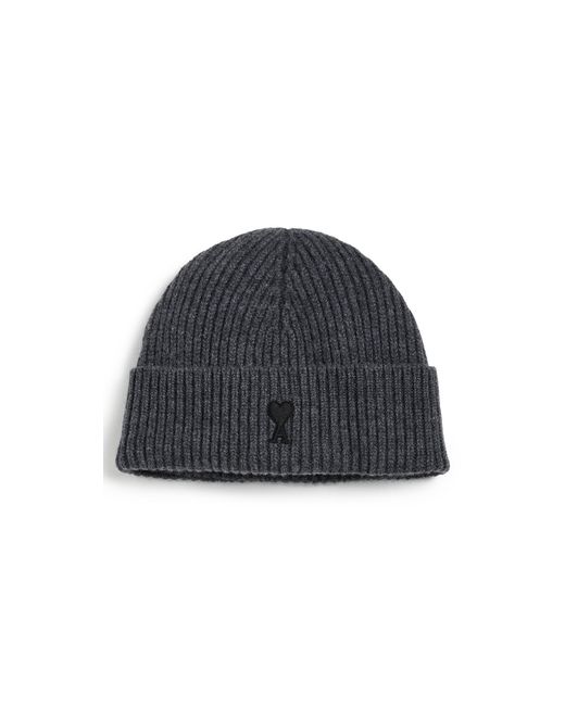 AMI Blue Felted Beanie for men