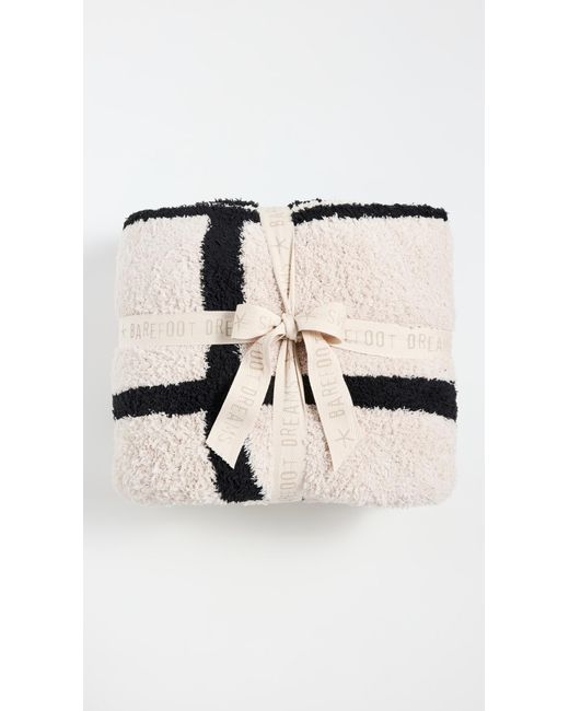 Barefoot Dreams Black Cozychic Grid Plaid Throw