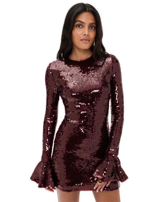 ROTATE BIRGER CHRISTENSEN Sequins Mini Dress in Red | Lyst