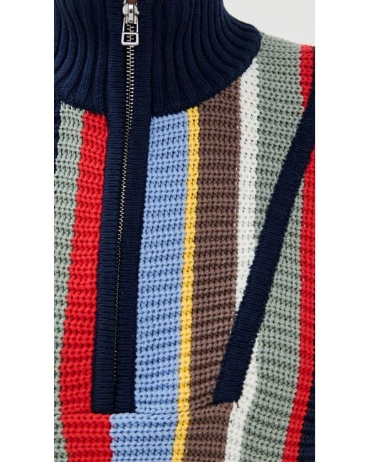 Staud Orange Cropped Hampton Sweater