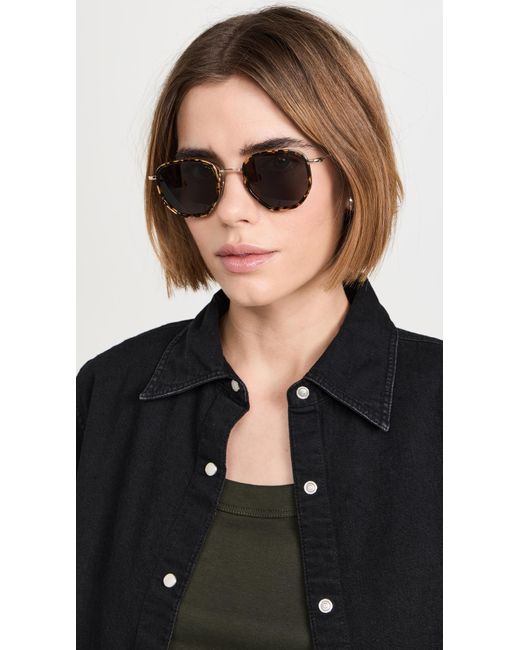 Illesteva Black Hunter Ace Flame Sunglasses