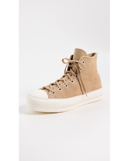 Converse Chuck Taylor All Star Lift Cozy Utility Sneakers in Natural | Lyst