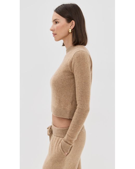 The Elder Statesman Brown Simple Cashmere Crew Sweater