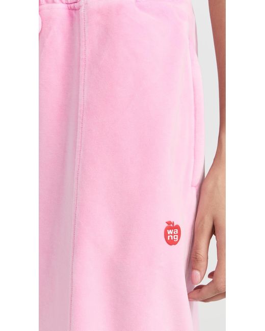Alexander Wang Aexander Wang Articuated Pu On Track Pant With Appe Ogo Wahed Candy Pink